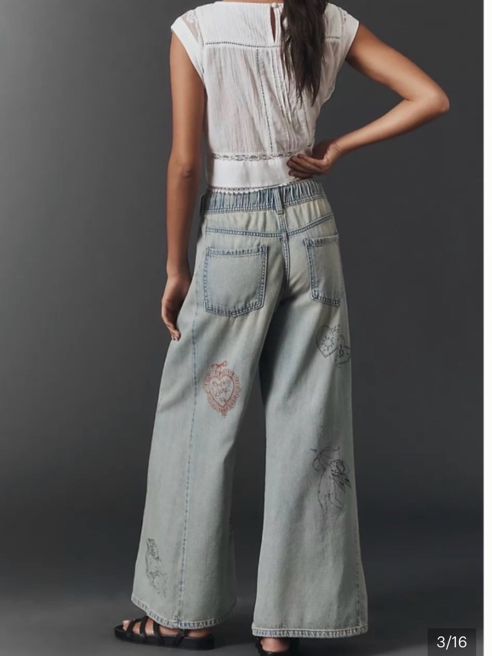 NWOT Anthropologie Pilcro The Adi Jeans Mid-Rise Flare Size M - Picture 2 of 8